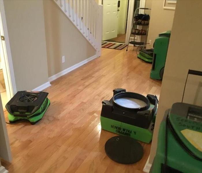 Air movers in foyer of a home in a Boca Raton, FL