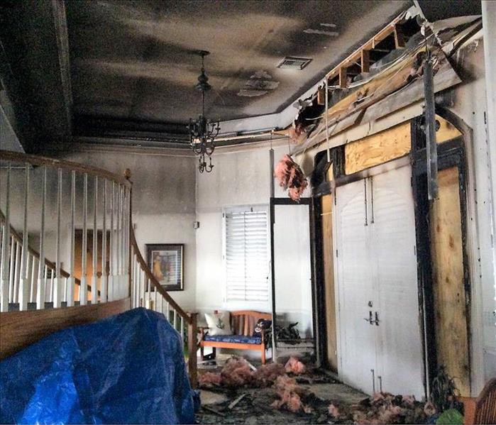 The aftermath of a fire in a Boca Raton home